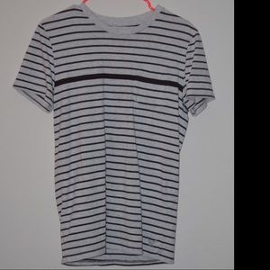 American Eagle grey striped shirt